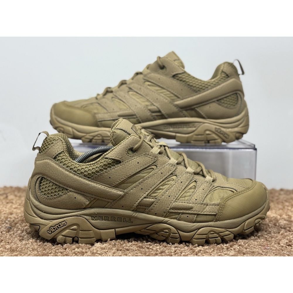 MERRELL Mens Moab 2 Tactical Coyote Sneaker Tan Vibram Shoe Size: 10.5 (J15857)